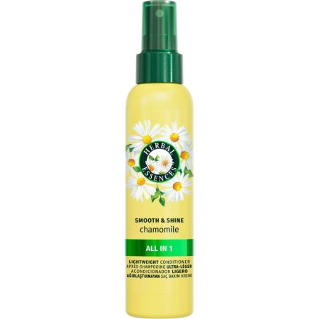 Herbal Essences Brillo Y Revitalizante Camomila Acondicionador Ligero Acondicionador vegano potencia el brillo y la suavidad con un estimulante aroma para cabello apagado 145 ml