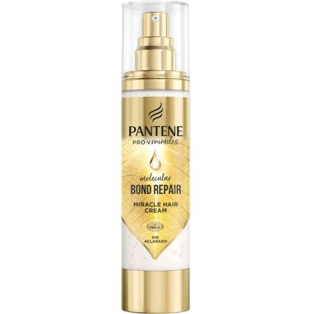 Pantene Pro-V Miracles Molecular Bond Repair Miracle Hair Cream Crema capilar de peinado regeneradora sin aclarado nutre fortalece y suavida para cabello dañado 90 ml