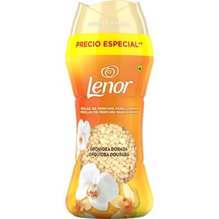 Lenor Classics Orquídea Dorada Perlas De Perfume Precio Especial Potenciador de fragancia para la ropa limpieza tradicional aromática y profunda 195 gr