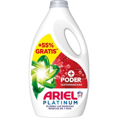 Ariel Detergente Platinum Poder Quitamanchas Formato Especial Detergente líquido diseñado para el lavado en frío ofrece resultados impecables