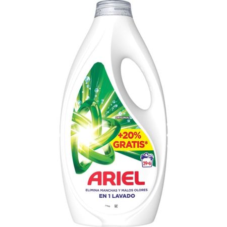 Ariel Detergente Original Formato Especial Detergente líquido limpieza mejorada en ciclos más fríos con una exclusiva tecnología