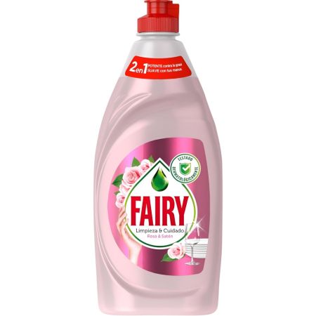 Fairy Lavavajillas Limpieza & Cuidado Rosa Y Satén Lavavajillas a mano con formulación especializada para el cuidado de la piel