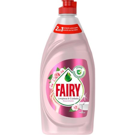 Fairy Lavavajillas Limpieza & Cuidado Rosa Y Satén Lavavajillas a mano con formulación especializada para el cuidado de la piel