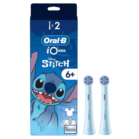 Oral-B Cabezales De Recambio Io Kids Stitch Cabezales de recambio duros con las caries mientras son suaves con las encías y dientes 2 uds