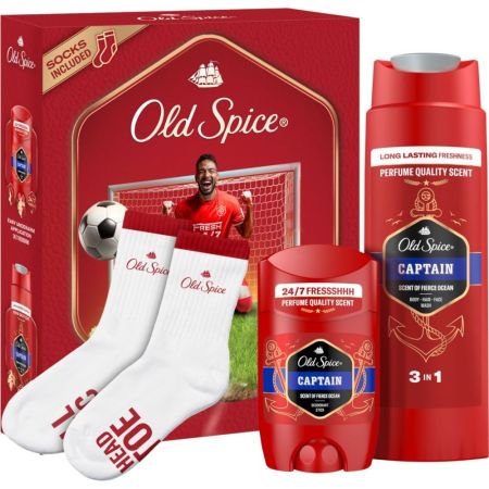 Old Spice Captain Estuche Rutina de baño elimina profundamente suciedad y malos olores ofreciendo fragancia duradera