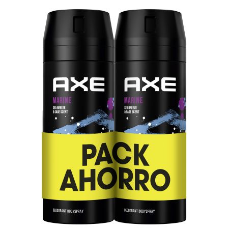 Axe Marine Desodorante Spray Duplo Pack Ahorro Desodorante 48 horas de protección 2x150 ml