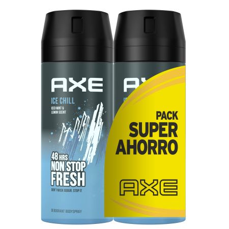 Axe Ice Chill  Desodorante Spray Pack Super Ahorro Desodorante 48 horas de protección  2x150 ml