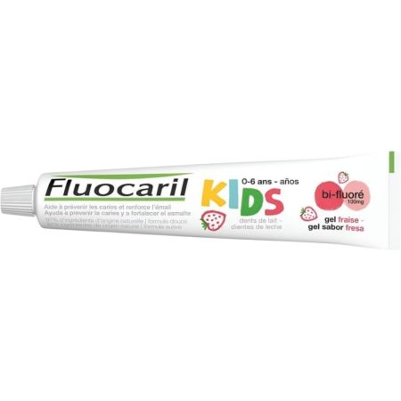 Fluocaril Kids Pasta Dentífrica 0-6 Años Pasta de dientes con flúor para dientes de leche sabor fresa 50 ml