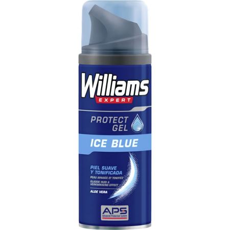 Williams Gel De Afeitado Ice Blue Protect Gel Gel de afeitado protege de irritaciones y cortes ofreciendo una piel suave y tonificada 200 ml