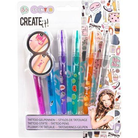 Create It Bolígrafos Gel Para Tatuajes Estuche Kit de bolígrafos perfumados para la realización de tatuajes