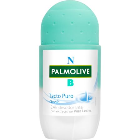 Nb Palmolive Tacto Puro Clasic Desodorante Roll-On Desodorante sin alcohol con extracto puro de leche 24 horas 50 ml