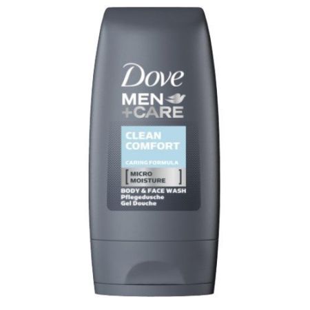 Dove Men +Care Clean Comfort Body & Face Wash Formato Viaje Gel de ducha hidrata y protege contra la sequedad 55 ml