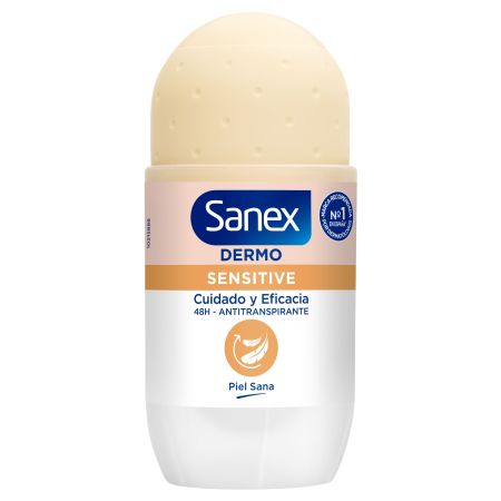 Sanex Dermo Sensitive Cuidado Y Eficacia Desodorante Roll-On Desodorante minimiza el riesgo de irritaciones 48 horas de protección eficaz 50 ml