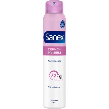 Sanex Dermo+ Invisible Antimanchas Desodorante Spray Desodorante diseñado para no dejar marcas 24 horas de protección 200 ml