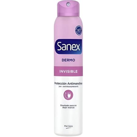 Sanex Dermo Invisible Protección Antimanchas Desodorante Spray Desodorante diseñado para no dejar marcas 24 horas de protección 200 ml