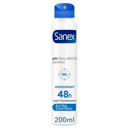 Sanex Extra Control Ph Balance Dermo Desodorante Spray Desodorante combate el mal olor y restaura el ph natural de la piel 48 horas 200 ml
