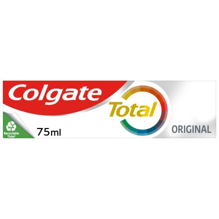 Colgate Dentífrico Total Original Pasta de dientes combate problemas de encías sensibilidad sarro esmalte manchas 75 ml