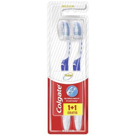 Colgate Cepillo Dental Medium Duplo Formato Especial Cepillo de dientes proporciona una limpieza completa para una boca sana 2 uds