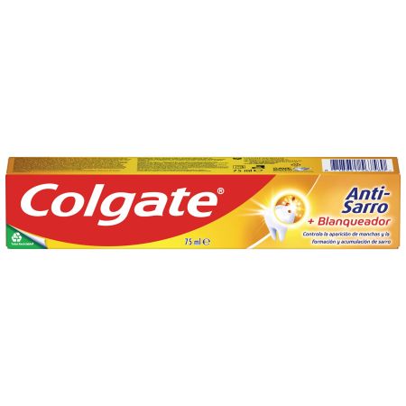 Colgate Dentífrico Anti-Sarro + Blanqueador Pasta de dientes sonrisa limpia y brillante 75 ml