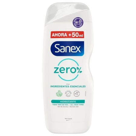 Sanex Zero% Hidratante Gel De Ducha Gel de ducha formulado con ingredientes esenciales limpia suavemente la piel 600 ml