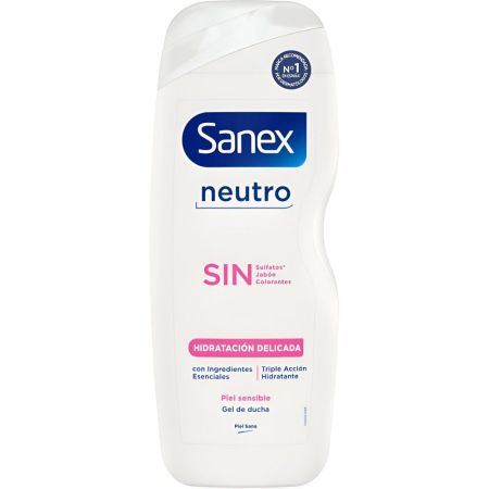 Sanex Neutro Hidratación Delicada Gel De Ducha Gel de ducha vegano ofrece triple acción hidratante formulado con ingredientes esenciales 600 ml