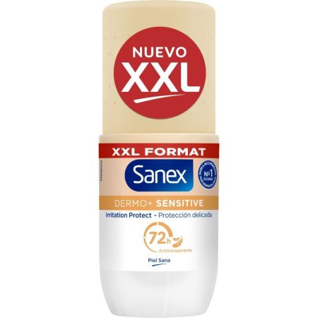 Sanex Dermo+ Sensitive Desodorante Roll-On Desodorante sin alcohol minimiza el riesgo de irritaciones ofreciendo 72 horas de protección eficaz