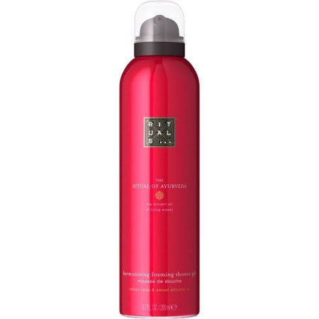Rituals The Ritual Of Ayurveda Harmonizing Foaming Shower Gel Gel de ducha espumoso y nutritivo ofrece una piel sedosa con aroma a rosa de la india y aceite de almendra dulce