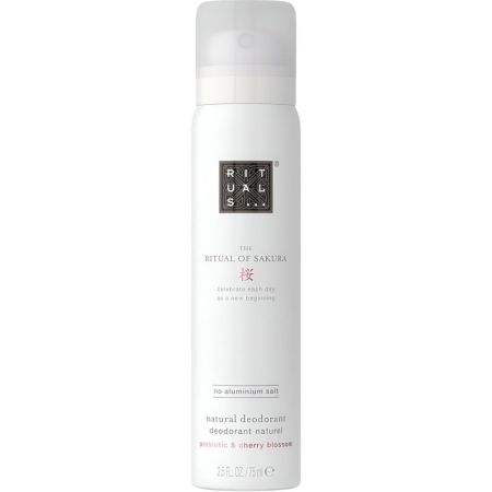 Rituals The Ritual Of Sakura Natural Desodorante Spray Desodorante natural antiolor mantente fresco y seguro 24 horas con aroma a leche de arroz y flor de cerezo