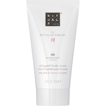 Rituals The Ritual Of Sakura Whipped Body Cream Crema corporal hidratante de textura batida y no grasa ofrece piel suave con aroma a flor de cerezo y leche de arroz
