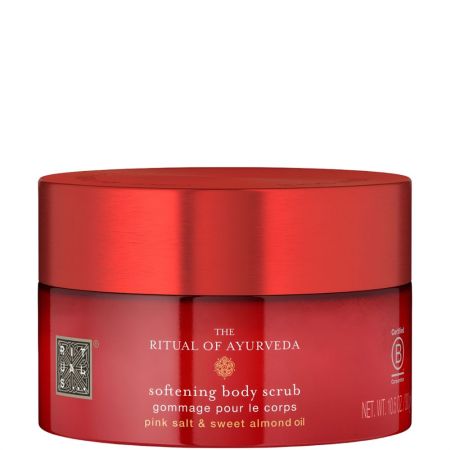 Rituals The Ritual Of Ayurveda Softening Body Scrub Exfoliante corporal ofrece una piel suave y radiante con aroma a rosa de la india y aceite de almendra dulce 300 gr
