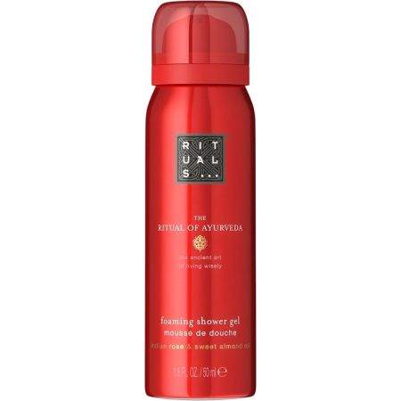 Rituals The Ritual Of Ayurveda Foaming Shower Gel Gel de ducha espumoso ofrece una piel sedosa con aroma a rosa de la india y aceite de almendra dulce