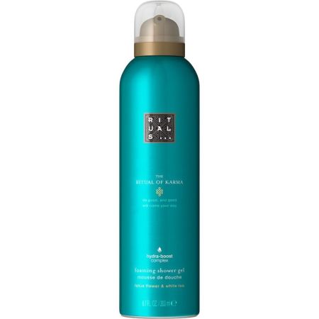 Rituals The Ritual Of Karma Foaming Shower Gel Gel de ducha espumoso suaviza la piel dejando un aroma fresco a loto sagrado y té blanco