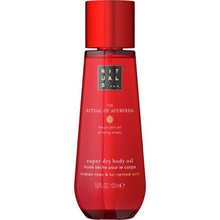 Rituals The Ritual Of Ayurveda Super Dry Body Oil Aceite corporal superseco ofrece una piel lisa y radiante con aroma a rosa de la india y aceite de almendra 100 ml