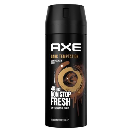 Axe Dark Temptation Dark Chocolate Scent Desodorante Spray Desodorante 48 horas de protección con fragancia irresistible 150 ml