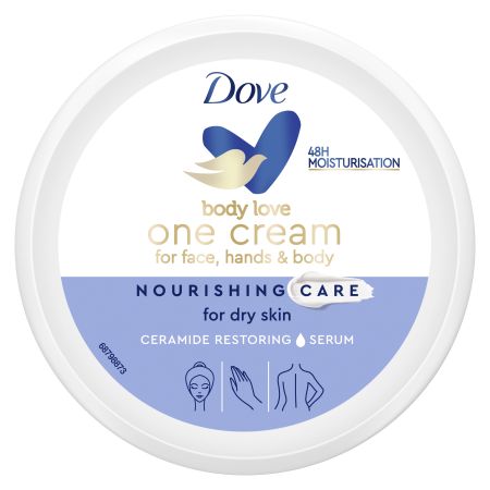 Dove Body Love One Creme For Face, Hands & Body Crema nutritiva ligera de cara manos y cuerpo 250 ml