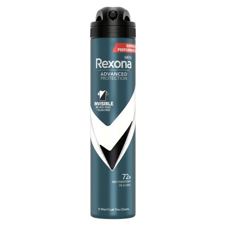 Rexona Men Advanced Protection Invisible Desodorante Spray Desodorante 0% alcohol antitranspirante y antimanchas 72 horas 200 ml