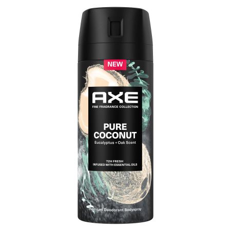 Axe Pure Coconut Desodorante Spray Desodorante 72 horas de protección con fragancia irresistible 150 ml