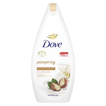 Dove Pampering Sea Butter & Vainilla Scent Shower Gel Gel de ducha nutre en profundidad 450 ml