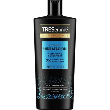 Tresemme Intensa Hidratación+Vitamina E Y Ceramidas Champú Champú reparador ofrece doble hidratación al instante para cabello seco o dañado