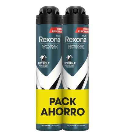 Rexona Men Advanced Protection Desodorante Spray Pack Ahorro Desodorante 0% alcohol antitranspirante y antimanchas 72 horas 200 ml