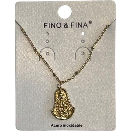 Marvimundo Colgante Dorado Situela Virgen Colgante de acero inoxidable con la imagen de la virgen símbolo de devoción