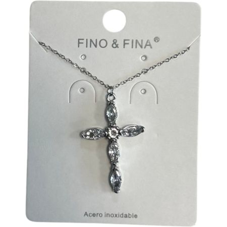 Marvimundo Colgante Plateado Cruz Colgante combina significado y estilo en perfecta armonía gran resistencia y brillo