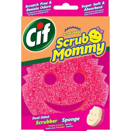 Cif Esponja Scrub Mommy Estropajo de limpieza de dos lados no raya absorbe líquidos y limpia la superficie seca