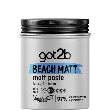 Got2b Beach Matt Matt Paste Nº3 Pasta capilar mate de sujeción media para un auténtico estilo surfista 100 ml