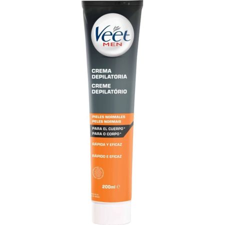 Veet Men Crema Depilatoria Piel Normal Crema depilatoria en gel elimina rápida y eficazmente el vello corporal sin dolor 200 ml