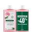 Klorane Peonía Bio Calmante Champú Duplo Formato Especial Champú calmante ofrece una sensación de alivio durante 24 horas para cuero cabelludo sensible 2x400 ml