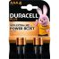 Duracell Pilas Aaa4 Power Boost Pilas alcalinas multiusos idóneas para dispositivos de uso cotidiano lr03/mn 2400 blister 4 uds