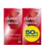 Durex Preservativos Sensitivo Contacto Total Regular Fit Duplo Preservativos más finos y extralubricados para mayor sensibilidad 2x12 uds