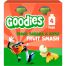 Goodies Bolsitas Melocotón Plátano Y Manzana Bolsitas saludables ideales para llevar en cualquier momento elaboradas 100% con fruta 4x100 gr