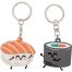 Mr. Wonderful Set De Llaveros Sushi Set de laveros de caucho para presumir de llaves y compartirlo con una persona especial 2 uds
